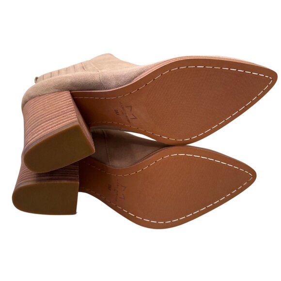 Marc Fisher Alva Size 9M Pointy Toe Bootie NWB Light Natural Suede $199 - Picture 7 of 16